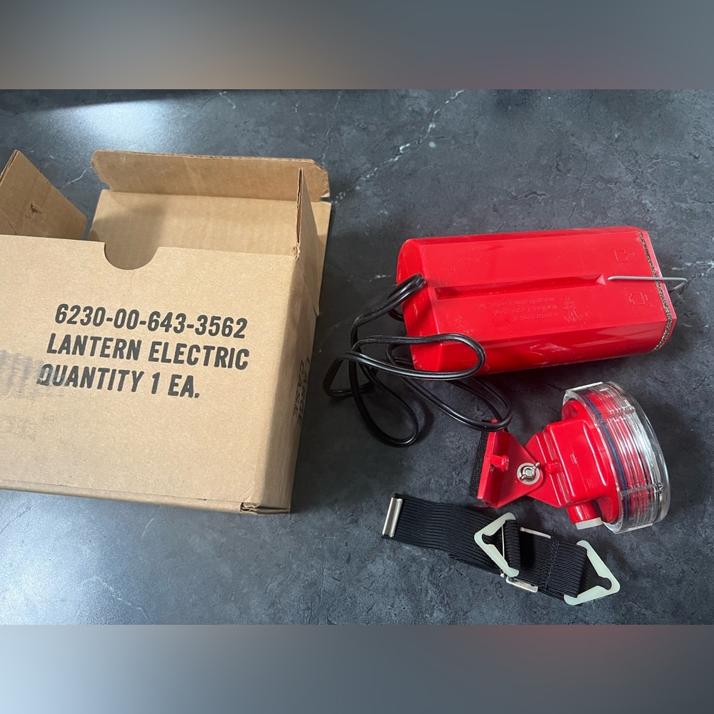 🔥 ELECTRIC LANTERN UNISEX HEADLAMP MINER MILITARY 6230-00-643-3562 NEW IN BOX🆕